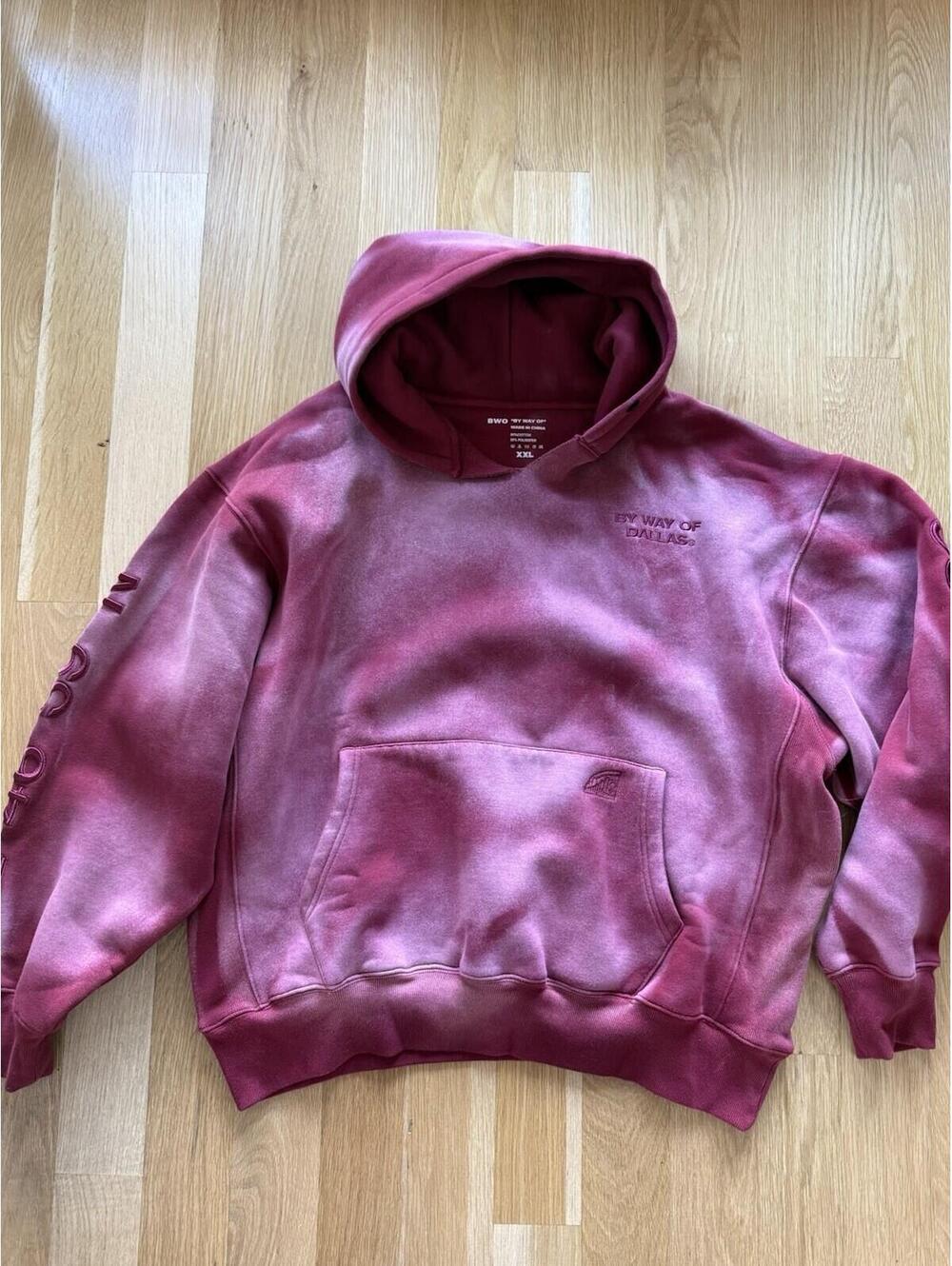By Way of Dallas Maroon XXL 2x Hoodie EUC Long Sleeve